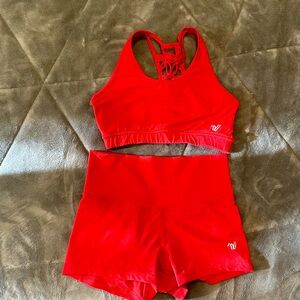 Varsity Sports Bta and Shorts Set in Red